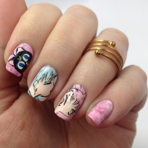 Sailor Moon Blogparade: Helios and Chibiusa Nail Art Nails