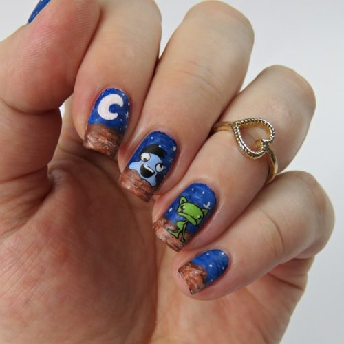Alien Nail Art for the Moyou London Video Contest