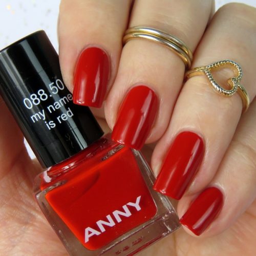 ANNY my name is red nail polish