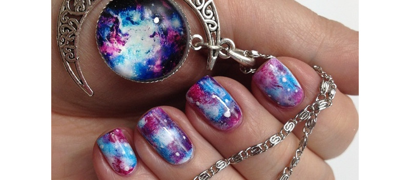 Galaxy Nails Anleitung Einfaches Nageldesign Selber Machen