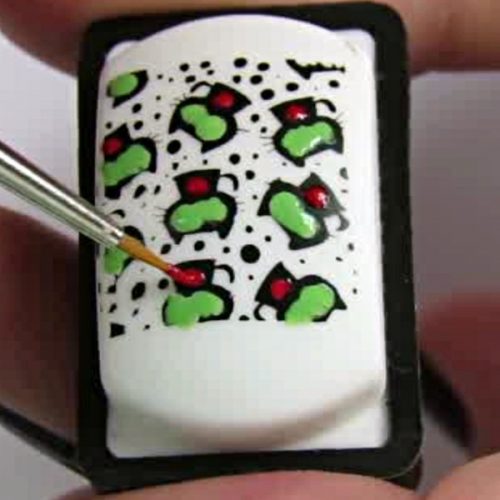 bornprettystore stamping plate: Nail Stamping with cats