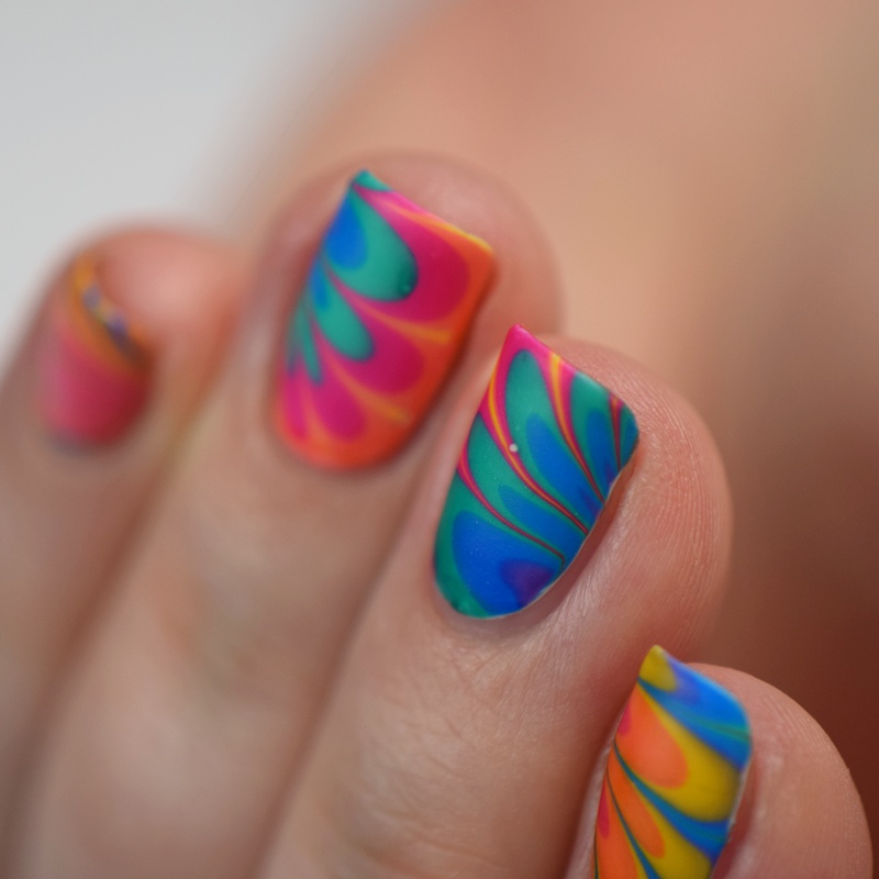 Water Marble Tutorial Nageldesign Anleitung Fur Kurze Nagel Nisinails