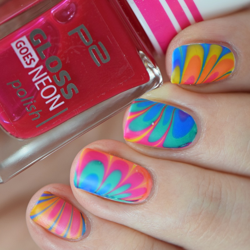 Water Marble Tutorial Nageldesign Anleitung Fur Kurze Nagel Nisinails