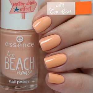 essence the beach house nail polish 02 a summer kinda girl Swatch with Top Coat