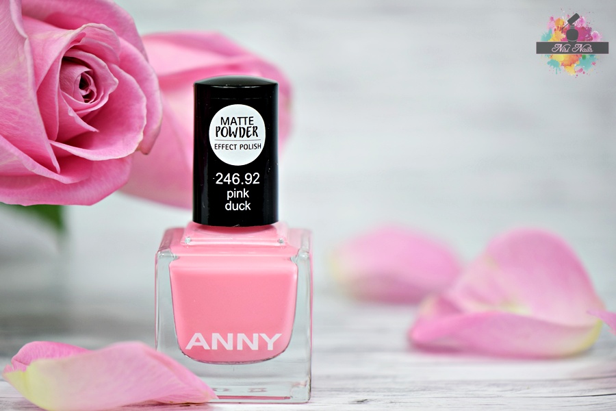 ANNY pink duck matte powder effect nail polish