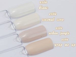 essie coconut cove Vergleich blanc urban jungle Swatches